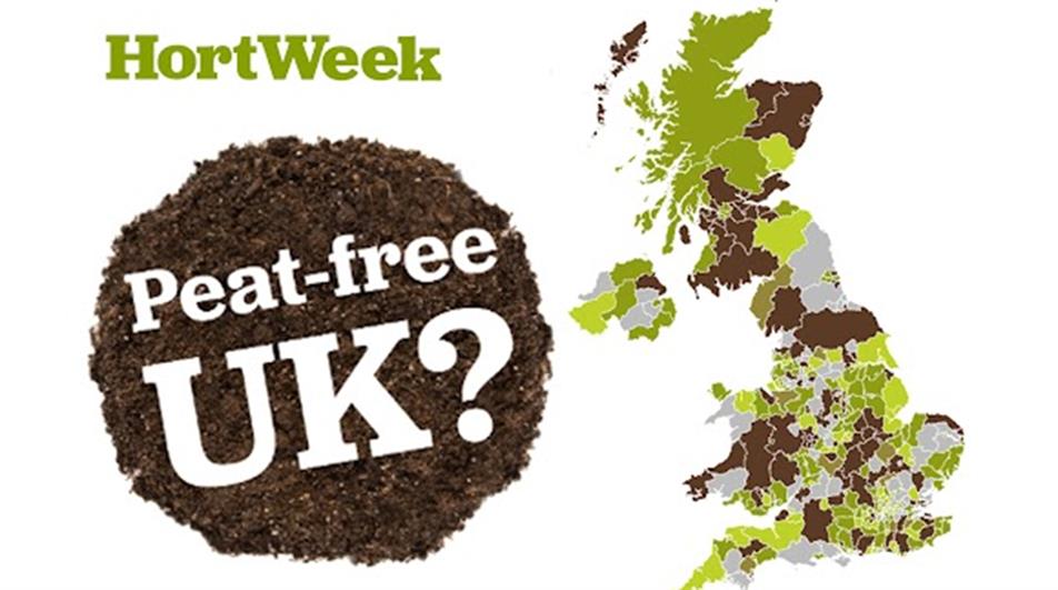 Map of peat-free UK local authorities